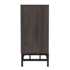 Cheminée électrique en bois gris contemporain Hampden de SEI Furniture