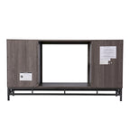 Cheminée électrique en bois gris contemporain Hampden de SEI Furniture