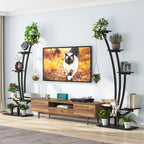 Support pour Plantes d'Intérieur, Étagère à Fleurs à 6 Niveaux pour Jardin Domestique - Lot de 2