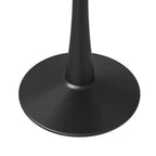 Table à manger ronde LeisureMod Bristol 31" avec plateau en pierre frittée, piédestal en acier noir, table d'appoint pour cuisine et petits espaces