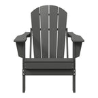 Chaise Adirondack pliante de patio d'extérieur tout temps résistante à la décoloration Polytrends Laguna