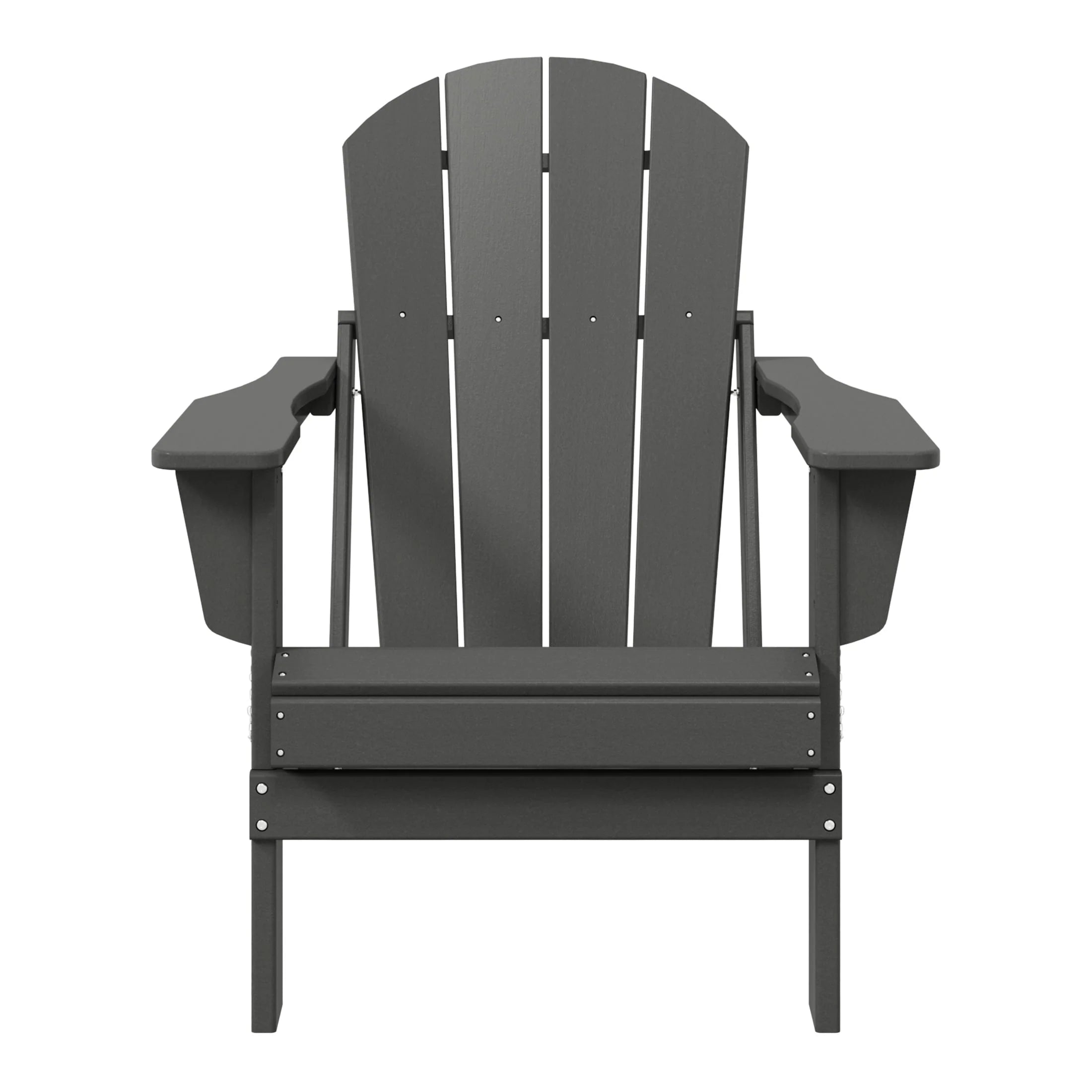 Chaise Adirondack pliante de patio d'extérieur tout temps résistante à la décoloration Polytrends Laguna