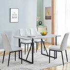 Ensemble de 5 chaises de salle à manger avec table rectangulaire