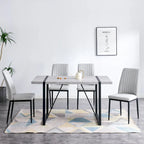Ensemble de 5 chaises de salle à manger avec table rectangulaire