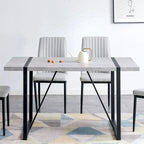 Ensemble de 5 chaises de salle à manger avec table rectangulaire