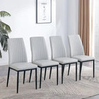 Ensemble de 5 chaises de salle à manger avec table rectangulaire
