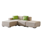Canapé modulable en tissu (beige)