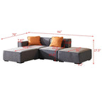 Canapé modulable en tissu (beige)