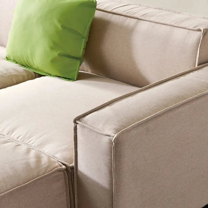 Canapé modulable en tissu (beige)