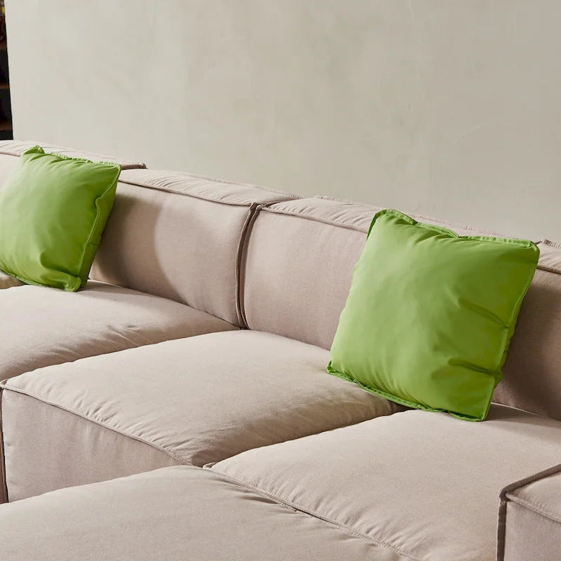 Canapé modulable en tissu (beige)
