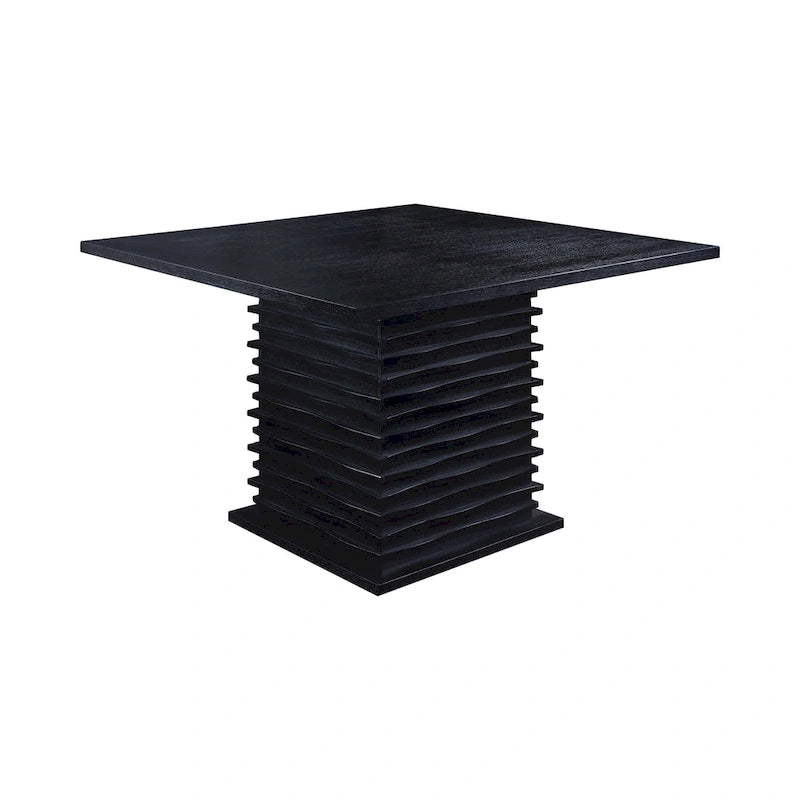 Ensemble de salle à manger Giannis carré hauteur comptoir 9 pièces noir et gris