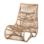 Fauteuil en rotin naturel de style bohème moderne Genera