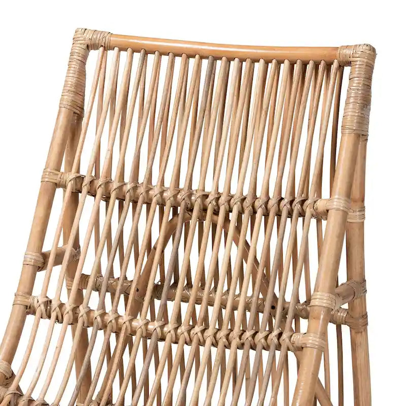 Fauteuil en rotin naturel de style bohème moderne Genera
