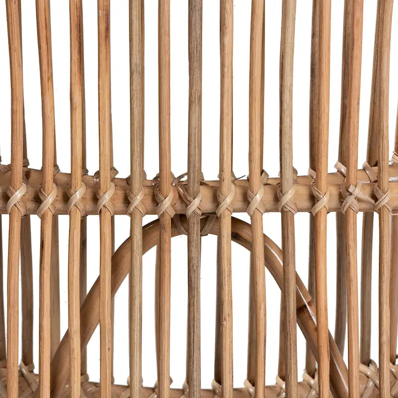 Fauteuil en rotin naturel de style bohème moderne Genera