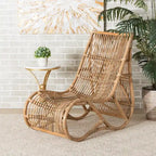 Fauteuil en rotin naturel de style bohème moderne Genera