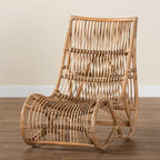 Fauteuil en rotin naturel de style bohème moderne Genera