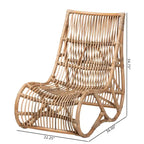 Fauteuil en rotin naturel de style bohème moderne Genera