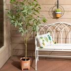 Banc de jardin en métal blanc éclatant Sullivans 36H Blanc - 45,5L x 18,5W x 36H