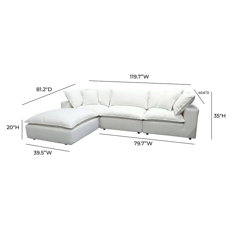 Canapé d'angle modulable 4 places Cali