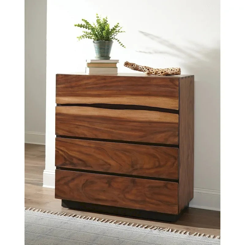 Ensemble de chambre à coucher Tolt River Smokey Walnut de 6 pièces avec rangement