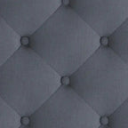 Lit plateforme capitonné à tête de lit arquée