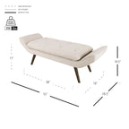 Banc capitonné en tissu Newcastle