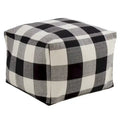 Pouf de sol à carreaux bûcheron