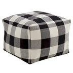 Pouf de sol à carreaux bûcheron