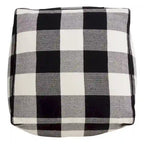 Pouf de sol à carreaux bûcheron