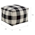 Pouf de sol à carreaux bûcheron