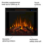 Meuble TV cheminée électrique Lynette 56 gris par Real Flame