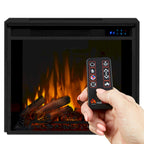 Meuble TV cheminée électrique Lynette 56 gris par Real Flame