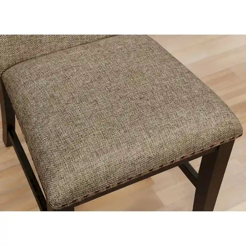 Ensemble de salle à manger 7 pièces en bois d'espresso transitionnel Ladonna de Furniture of America