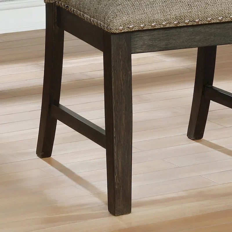 Ensemble de salle à manger 7 pièces en bois d'espresso transitionnel Ladonna de Furniture of America