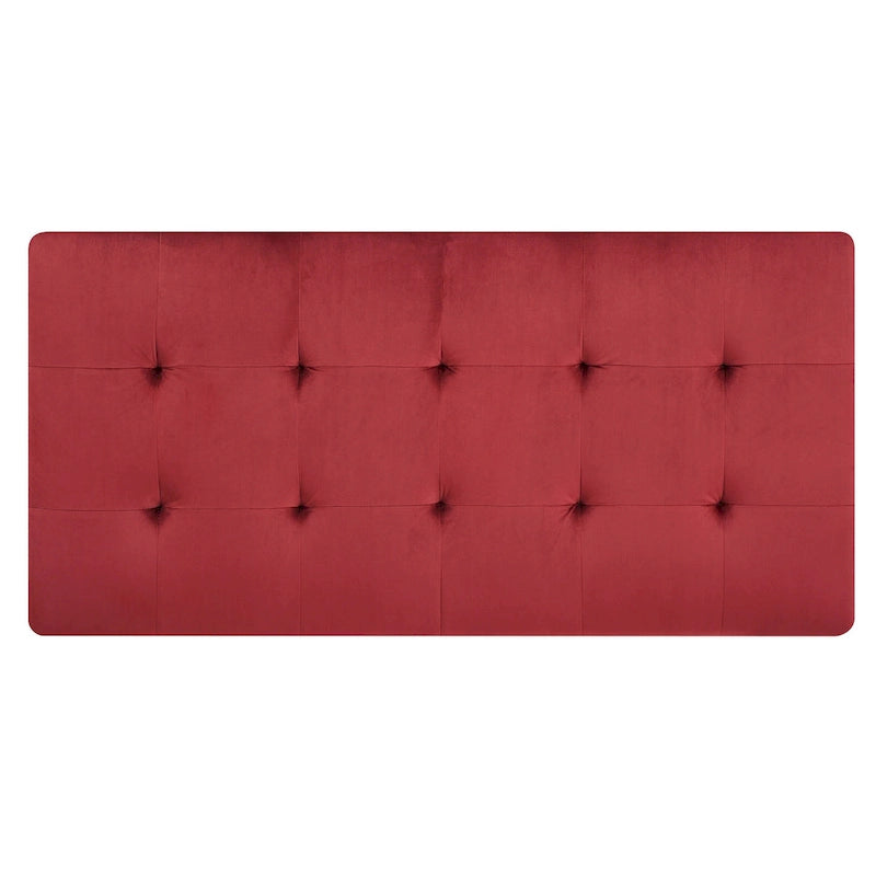 Pouf ottoman Derek en velours surdimensionné