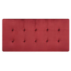 Pouf ottoman Derek en velours surdimensionné