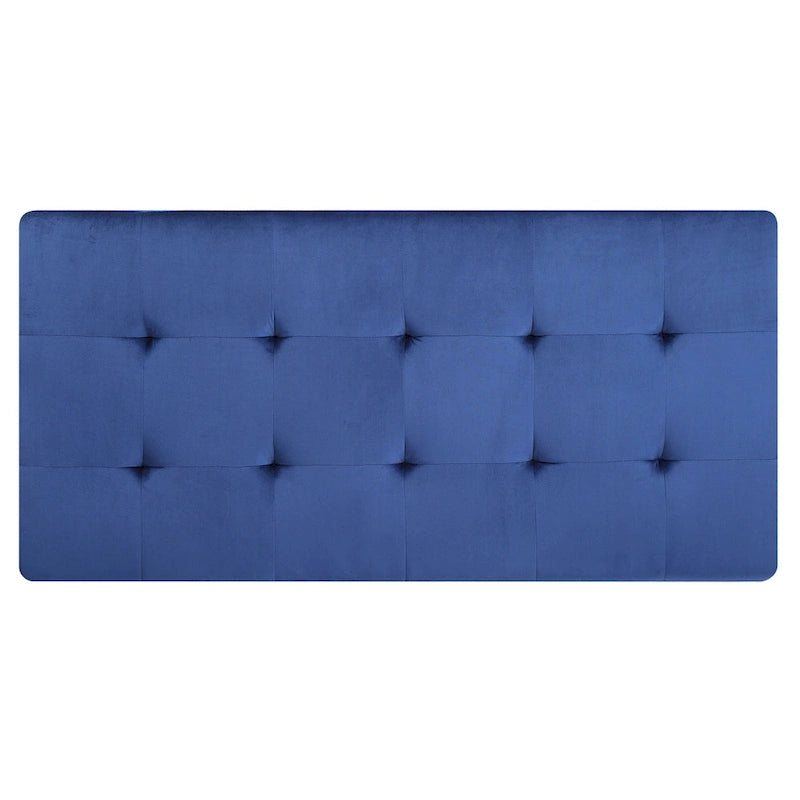 Pouf ottoman Derek en velours surdimensionné