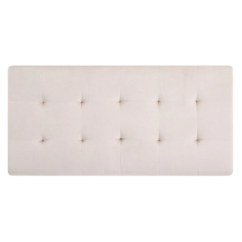 Pouf ottoman Derek en velours surdimensionné