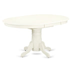 East West Furniture Ensemble de meubles de salle à manger - une table de cuisine ovale et des chaises de salle à manger en bois, blanc lin (option de pièces)