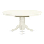 East West Furniture Ensemble de meubles de salle à manger - une table de cuisine ovale et des chaises de salle à manger en bois, blanc lin (option de pièces)