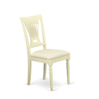 East West Furniture Chaises de cuisine et de salle à manger Plainville - Chaises en bois massif, lot de 2, Buttermilk et Cerise (Option de siège)