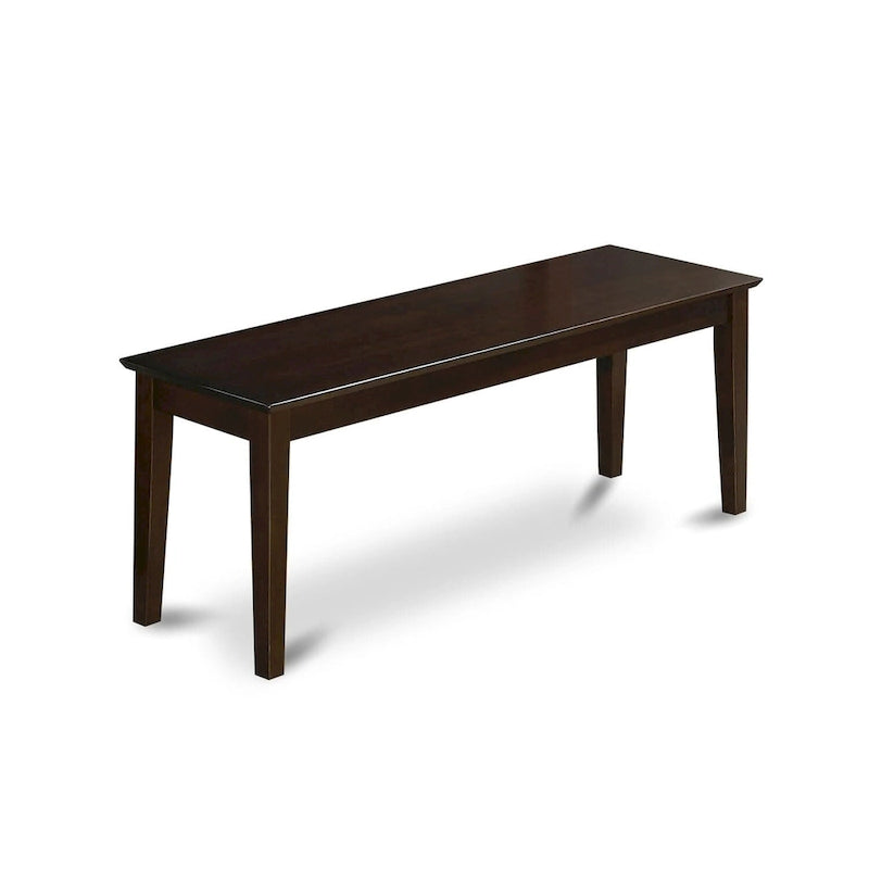 Banc de salle à manger East West Furniture Capri avec assise en bois, 51x15x18 pouces, (Options de finition)