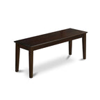 Banc de salle à manger East West Furniture Capri avec assise en bois, 51x15x18 pouces, (Options de finition)