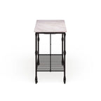 Îlot de cuisine roulant en faux marbre noir SEI Furniture