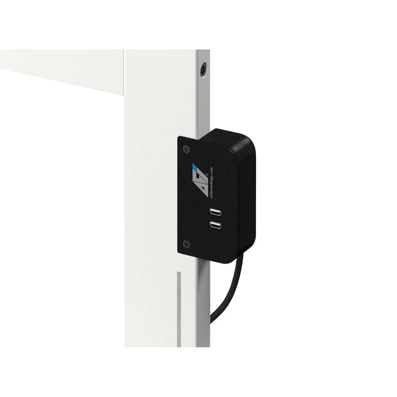 Lit plateforme Madison White Queen avec 2 tiroirs