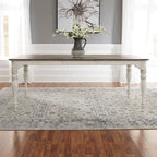 Table à pieds écorce vieillie Magnolia Manor, blanc antique