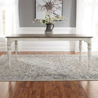 Magnolia Manor Antique White Weathered Bark Leg Table