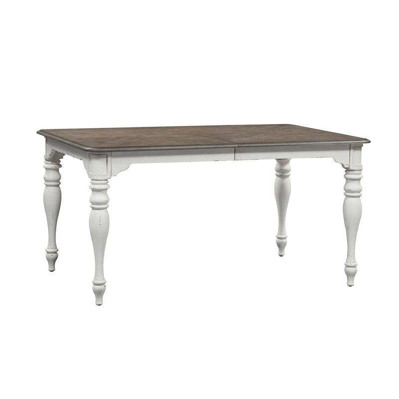 Table à pieds écorce vieillie Magnolia Manor, blanc antique