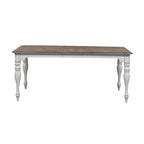 Table à pieds écorce vieillie Magnolia Manor, blanc antique