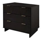 Ensemble commode et table de chevet 2 pièces Granville en bois massif moderne